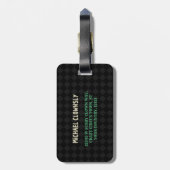 恐いピエロの気色悪いサーカスのハロウィンのおもしろいなカスタム ラゲッジタグ (裏面縦)