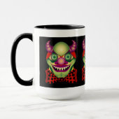 恐いピエロの驚くばかりに恐しいマグ マグカップ (左)