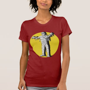 恐いミイラおよび満月プロダクト Tシャツ