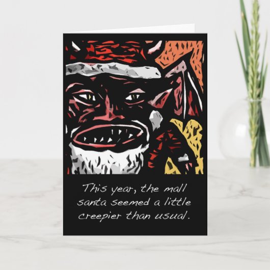 恐いモールのサンタのクリスマスカード シーズンカード (正面)