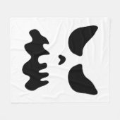 恐い幽霊の顔のハロウィンの衣裳のパーティー フリースブランケット (正面(横))