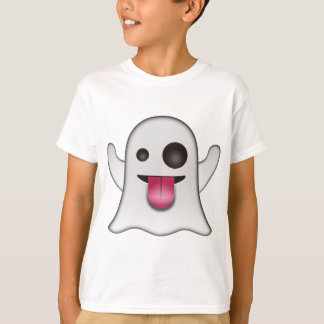 恐い幽霊のEmojiのクールなおもしろい Tシャツ