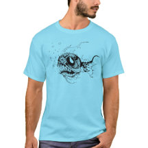 恐い深海の魚のTシャツ