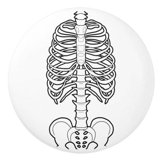 恐い骨ハロウィン セラミックノブ (正面)