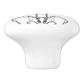 恐い骨ハロウィン セラミックノブ (側面)