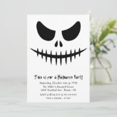 恐い骨組ゾンビの顔のハロウィンの衣裳のパーティー 招待状 (スタンド正面)