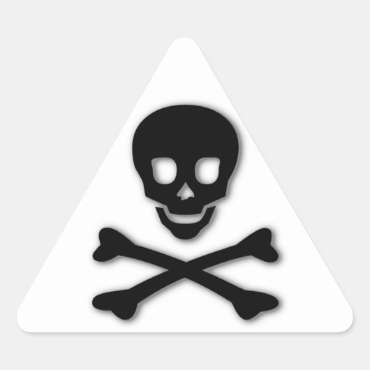 恐い 三角形シール (正面)