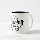 恐おもしろいらく宣誓救済 ツートーンマグカップ (正面右)