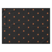 恐おもしろいろしい不気味ハロウィーンパンプキンパターン テーブルクロス (正面(横))