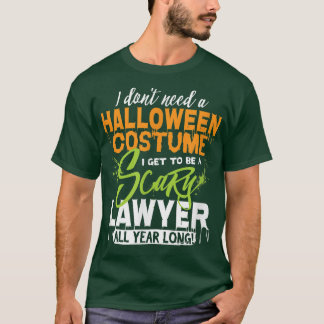 恐おもしろいろしい弁護士ハロウィーンの衣装2824 Tシャツ