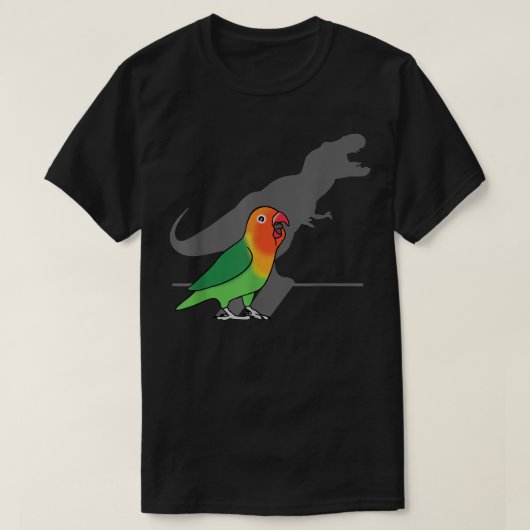恐おもしろい竜の鸚鵡 Tシャツ (デザイン正面)
