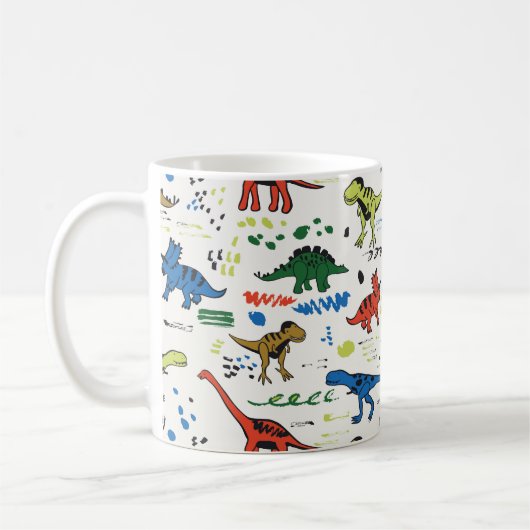 恐おもしろい竜図形 コーヒーマグカップ (左)
