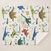 恐おもしろい竜図形 シェルパブランケット (正面(横))