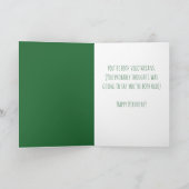 恐おもしろい竜誕生日カードベジタリアン カード (内部)