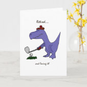 恐おもしろい退職した竜のTレックス探査 カード (黄色い花)