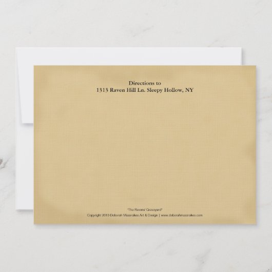 恐く不気味なハローウィンパーティの招待状 招待状 (裏面)