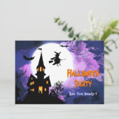 恐く幽霊のよく出るな城の飛んでいるな魔法使いのハローウィンパーティ 招待状 (スタンド正面)