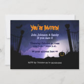 恐く幽霊のよく出るな城の飛んでいるな魔法使いのハローウィンパーティ 招待状 (裏面)