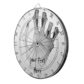 恐く気味が悪いこぶだらけモンスター手 ダーツボード (正面右)