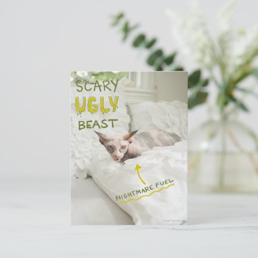 恐く醜い猫 ポストカード (スタンド正面)