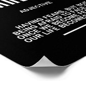 恐やる気を起こさせるれを知らない引用文 ポスター (角)