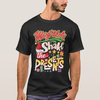 恐らくクリスマスにプレゼントを振るって Tシャツ
