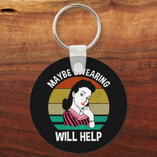 恐らく非難救済は皮肉なおもしろいことわざ キーホルダー (正面)