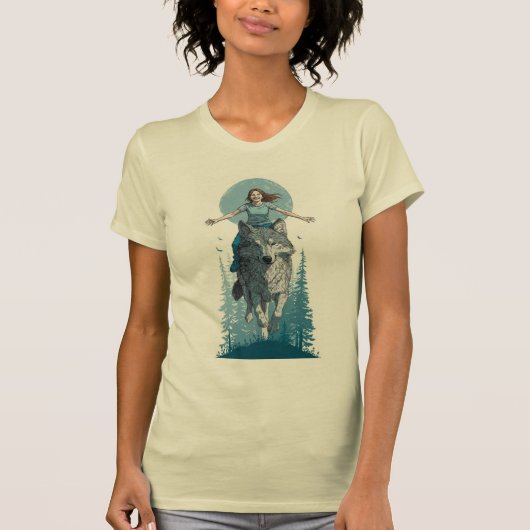 恐るべきオオカミパワーのTシャツ Tシャツ (正面)
