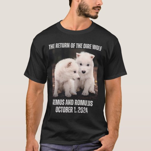 恐るべき狼の帰還 - レモスとロムルス Tシャツ (正面)
