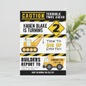 恐るべし2歳児の誕生日招待状 招待状 (スタンド正面)