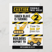 恐るべし2歳児の誕生日招待状 招待状 (正面/裏面)