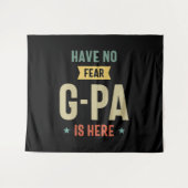 恐れがないG-Paはここのおじいちゃんギフトおもしろい タペストリー (正面(横))