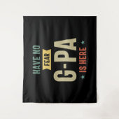 恐れがないG-Paはここのおじいちゃんギフトおもしろい タペストリー (正面)