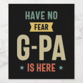 恐れがないG-Paはここのおじいちゃんギフトおもしろい ワインラベル (シングルラベル)