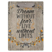 恐れずに夢を見る クリップボード (正面)