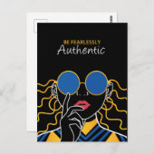 恐れずに本物である ポストカード (正面/裏面)