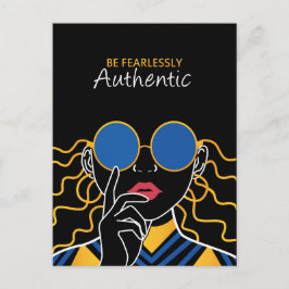 恐れずに本物である ポストカード