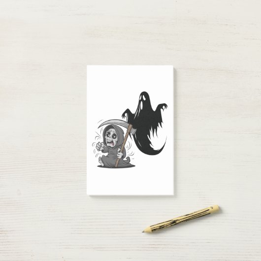 恐れた死神と幽霊。 ポストイット (デスク上)