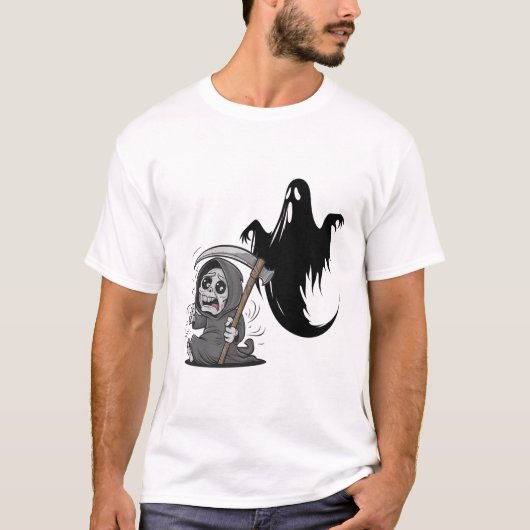 恐れた死神と幽霊。 Tシャツ (正面)
