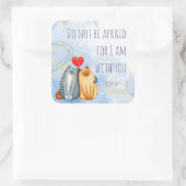 恐れてはいけないエレミヤ46:28聖書の引用文 スクエアシール (バッグ)