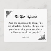 「恐れてはいけない」のカスタムはがき ポストカード (裏面)