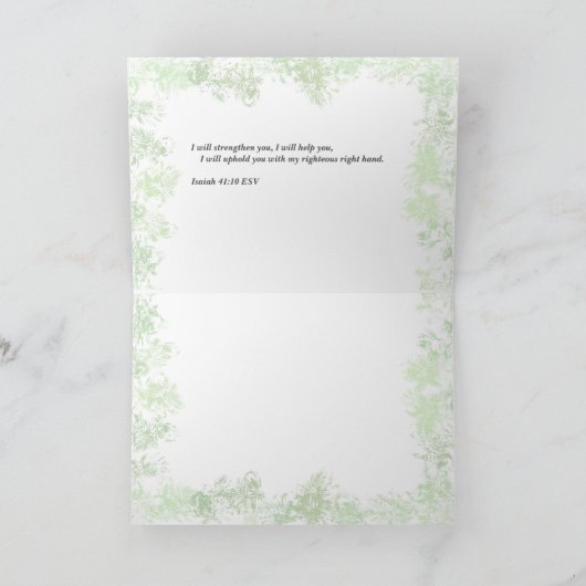 「恐れてはいけない、わたしはあなたと一緒だからだ」 サンキューカード (内部)