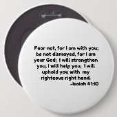 恐れてはいけない,わたしはあなたと共にいるからだ。失望させられない,ために 缶バッジ (正面&裏面)