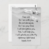 恐れてはいけない、イザヤ聖なる書物、 経典私はあなたと一緒にいるイザヤ ポストカード (正面/裏面)