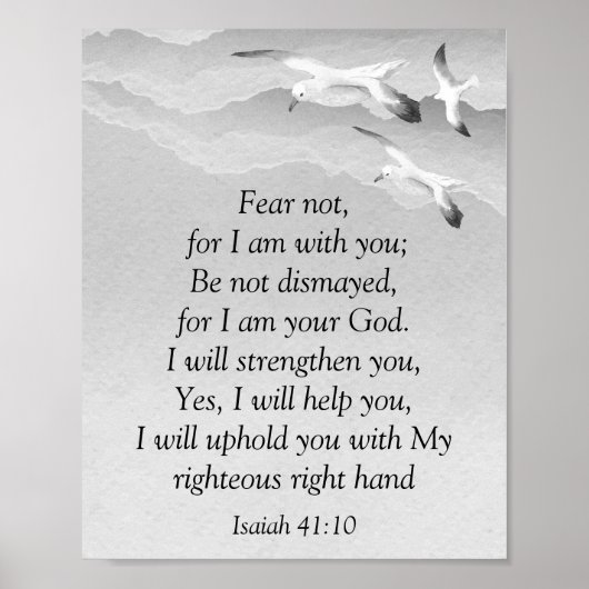 恐れてはいけない、イザヤ聖なる書物、 経典私はあなたと一緒にいるイザヤS ポスター (正面)