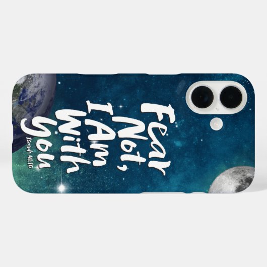 恐れてはいけない、信仰の希望宇宙クリスチャンイザヤ41:10 Case-Mate iPhoneケース (裏面 (横))