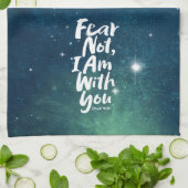 恐れてはいけない、私はあなたとキリスト教の神イエス宇宙 キッチンタオル (折り畳み)