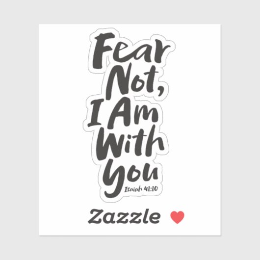 恐れてはいけない、私はあなたとクリスチャン – イザヤ41:10 シール (シート)