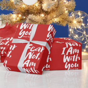 恐れてはいけない、私はあなたとクリスチャン – イザヤ41:10 ラッピングペーパー