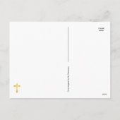 恐れてはいけない、私はあなたと一緒にいる白い十字架 – Isaiah 41:10 シーズンポストカード (裏面)